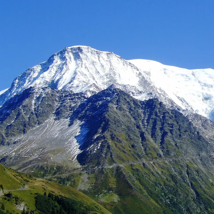 Vue panoramique depuis le Col de Tricot sur le Tour du Mont Blanc